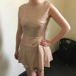 Tobi gold sequin minidress, new w/tags